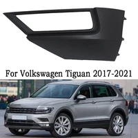 Cubierta decorativa de rejilla de barra delantera de coche, cubierta de marco de lámpara antiniebla para Volkswagen VW Tiguan 2017 2018 2019 2020 2021 5NG853211 5NG853212