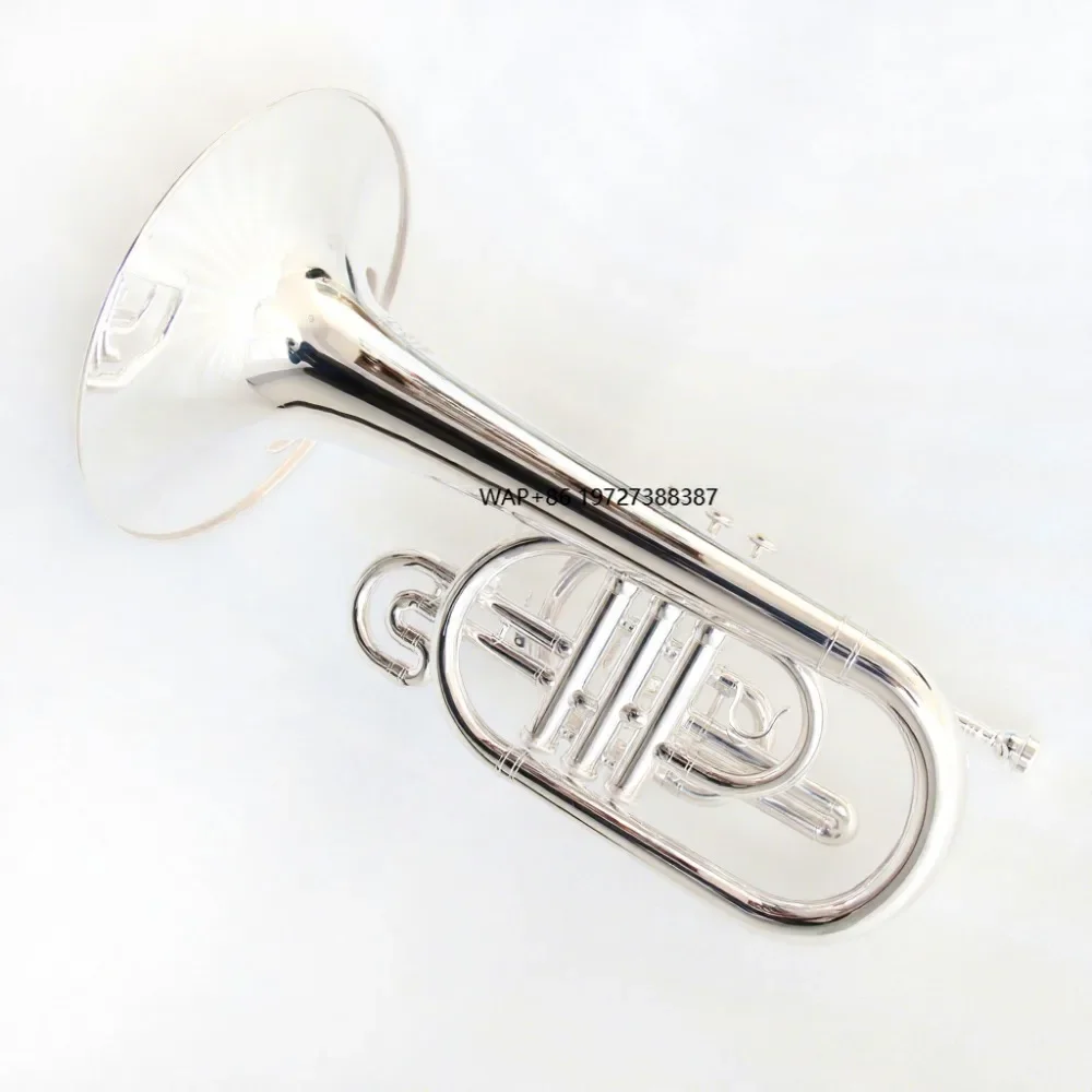 

Меллофон F-диапазона, латунный, посеребренный, для марширующих оркестров, инструмент для исполнителей, OEM-продажа, музыкальный инструмент — эуфониум