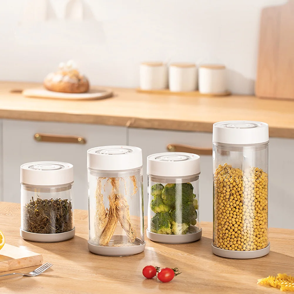Kitchen Moisture-proof Glass Coffee Bean Jar Automatic Intelligent Vacuum Storage Sealed Jar Food Fruit Cereals Tea Container