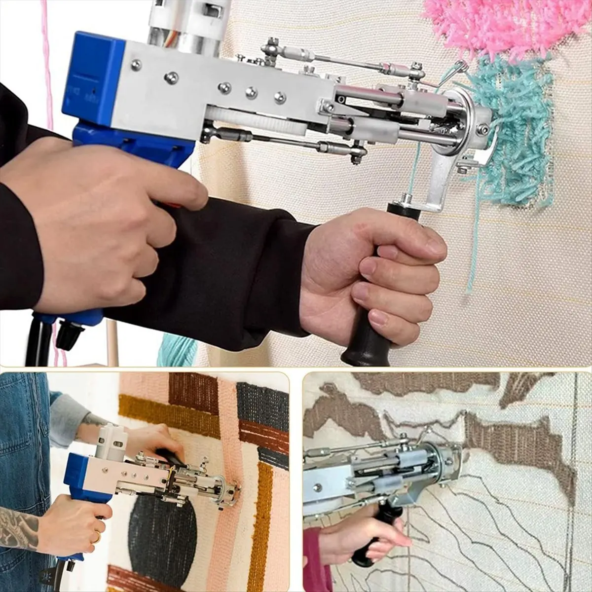 【TODAY-BUY】98 Inch X 59 Inch Tufting Cloth with Marked Lines, Cloth Fabric for Punch Needle,Large Overlocking Tufting Cloth