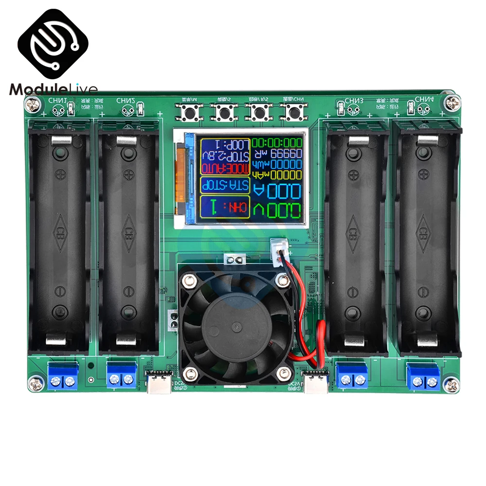 

Auto Type-C LCD Display Battery Capacity Tester MAh MWh Lithium Battery Digital Battery Power Detector Module 18650 Battery Test