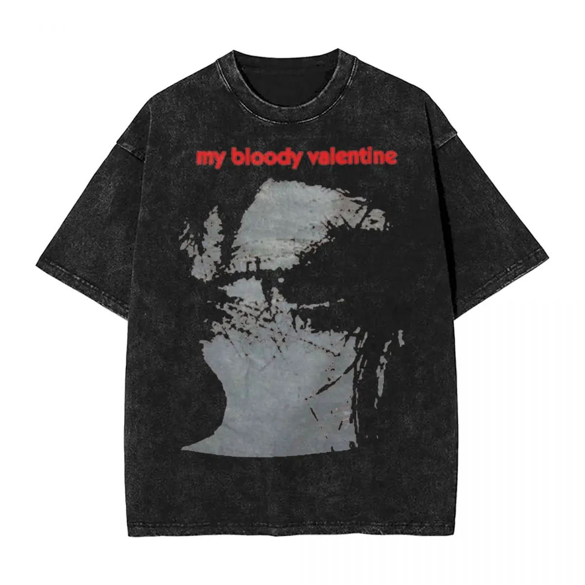 My Bloody Valentine Feed Me Wih Your Kiss Washed T Shirts Streetwear Hip Hop T-Shirt Tees Tops Men Women Oversize Graphic