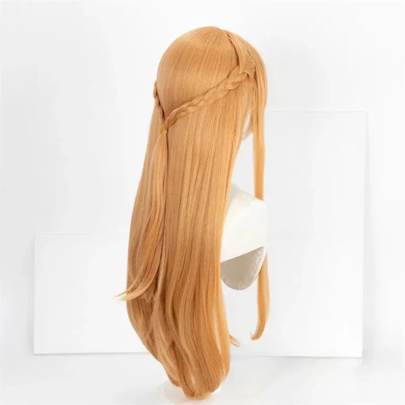 2025 22 Asuna السيف الفن على الانترنت تأثيري الاصطناعية شعر مستعار طويل مستقيم SAO أنيمي Coser التصميم نمط لطيف فتاة كوميك كون C