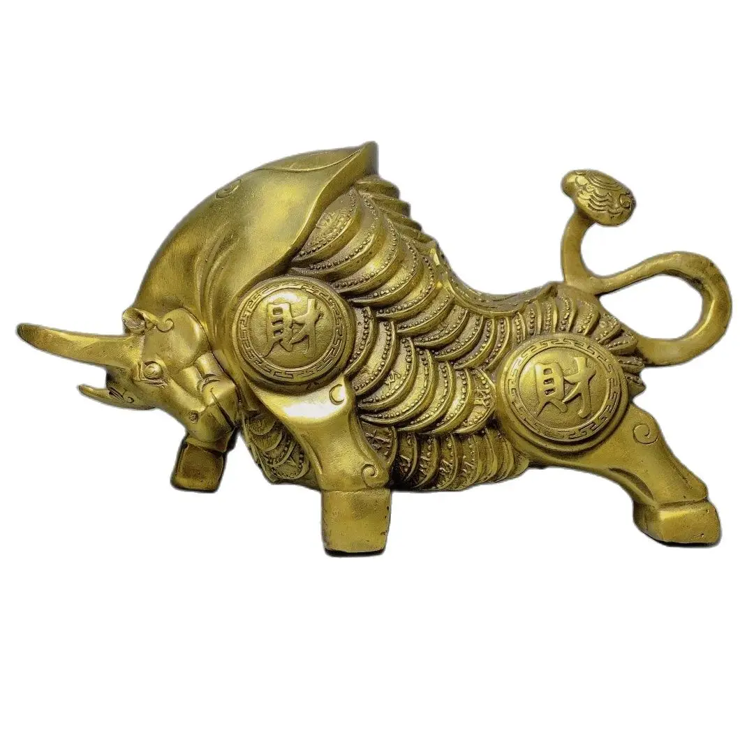 

bronze statue bullish Bull length 28cm, width 12cm, height 16cm, weight 1.76KG