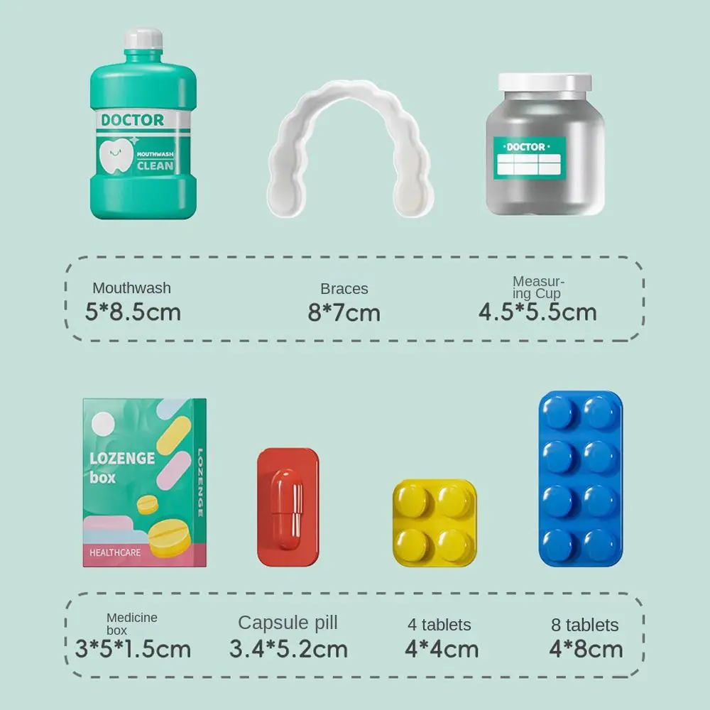 New Plastic Doctor Toy Set Simulated Pretend Play Dentist Game Gifts Accessories Dentist Nurse Tools Gift For Kids