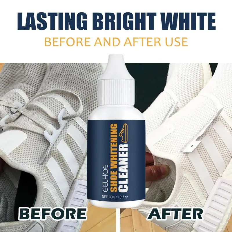 Yellow Stain Remover For White Clothes 30ml White Shoe Cleaning Cream Shoe Stain Remover Shoe Cleaner For White Sneake Shoes