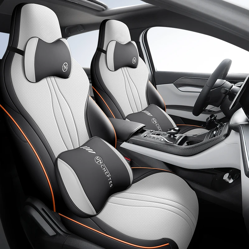Premium Brand Badge Car Seat Covers For BYD Qin Plus 2021 2022 2023 2024 Detail Styling Auto Protector Leather Seat Cushion
