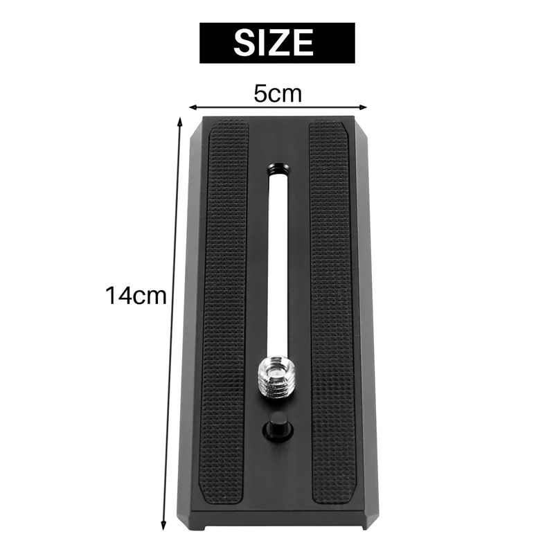 

Sliding Quick Release Plate with 1/4 Inch and 3/8 Inch Screws for Manfrotto MVH500AH Quick Release Plate