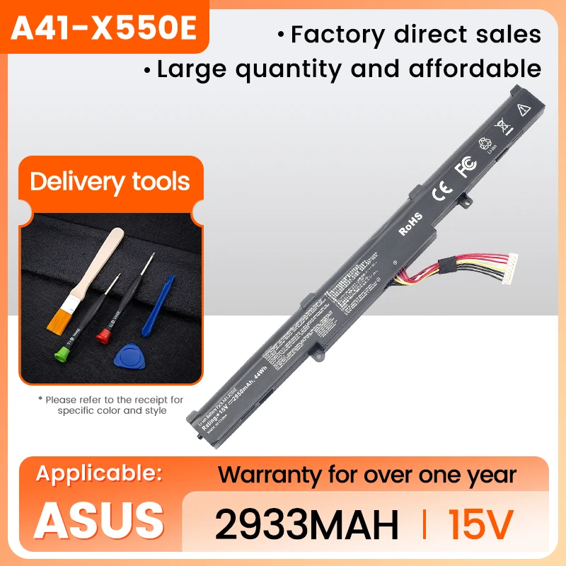 Imagem -01 - para Asus X450 X450e X450j X450jf X751m X751ma X751l X750ja A450j A450jf A450e A41-x550e para asus x450 x450e x450j x450jf x751m x751ma x751l x750ja a450j a450jf a450e a41 x550e 01