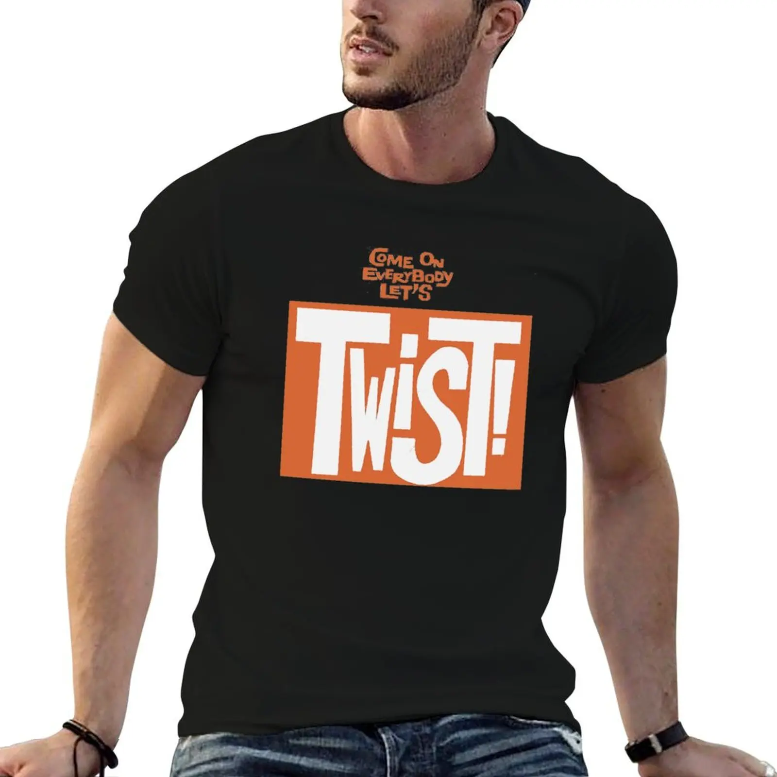 

cotton t shirt Let's TWIST! man shirts high Everybody man T-Shirt C'mon t funny quality