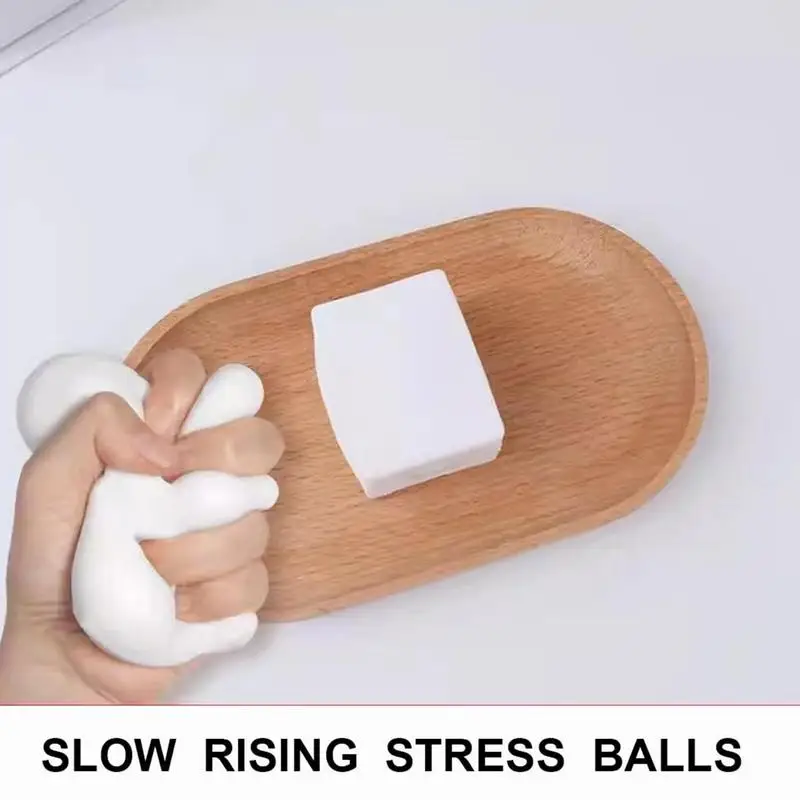 Sensory Stress Balls Sensory Balls Stress Toys Slowly Rising Squeeze Balls Tofu Shape Stress Relief Toy Party Favors For Kids &