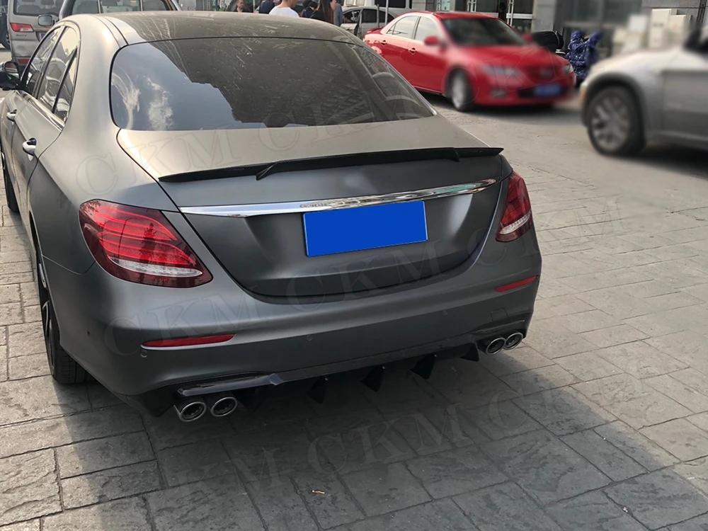 

Для Mercedes Benz E Class W213 E200 E300 E400 E550 седан 2017-2019 багажник автомобиля из углеродного волокна спойлер крыло