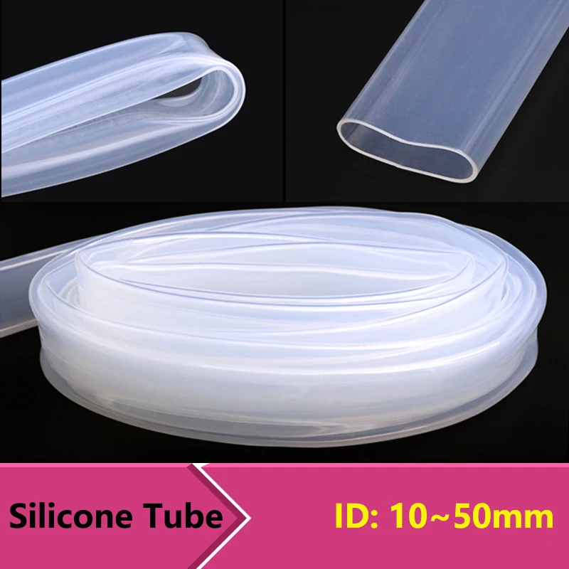 1M Food Grade Silicone Rubber Hose Diameter 10/11/12/13/14/16/18/19/20/22/23/30/50mm Transparent Flexible Silicone Tube Pipe