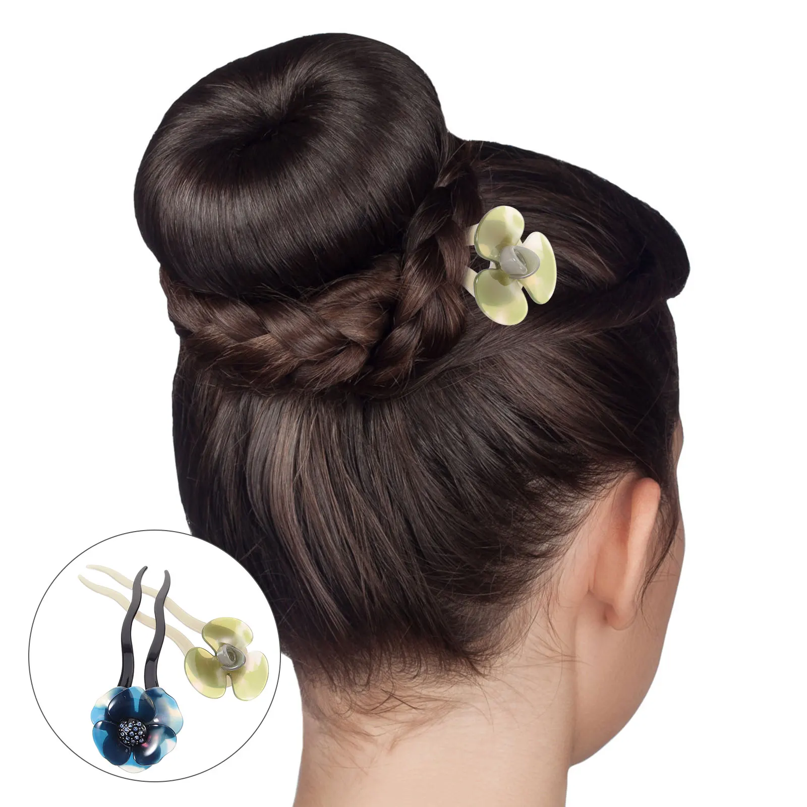 

Алмазная заколка для волос, стильный аксессуар, полированная палочка в китайском стиле, палочки ханьфу, палочки для еды из ацетатного волокна