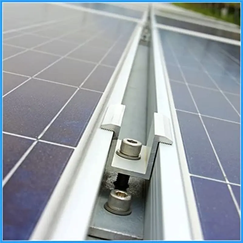 [NEWA76K!】 Aluminum For Fixed Solar Clips 12Pcs Solar Panel Mid Clamps Photovoltaic Panel Bracket PV Panel Mid Clamp 35-50Mm Fra