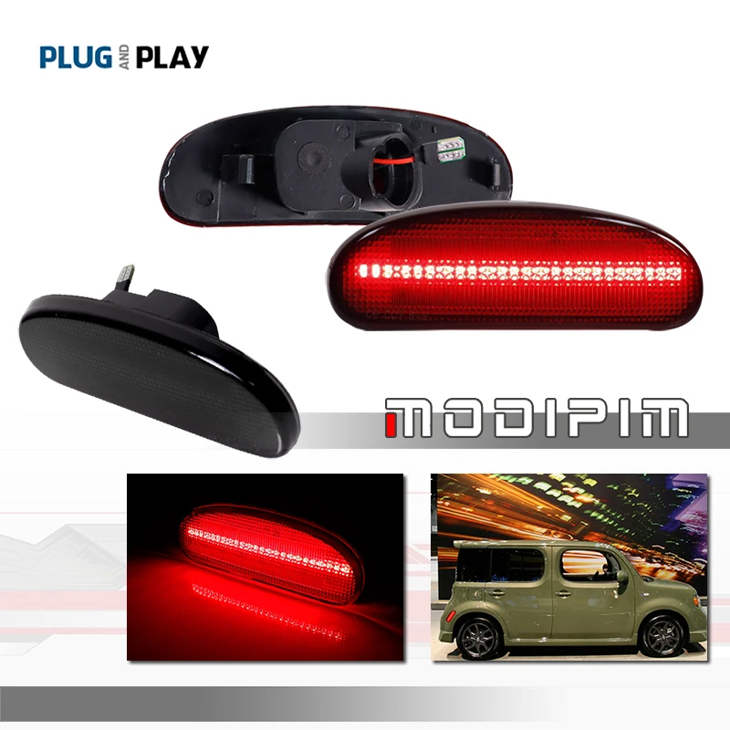 

Red LED Car Rear Side Marker Lights Fender Flare Lights For 2009 2010 2011 2012 2013 2014 NISSAN CUBE Driving / Parking Lights