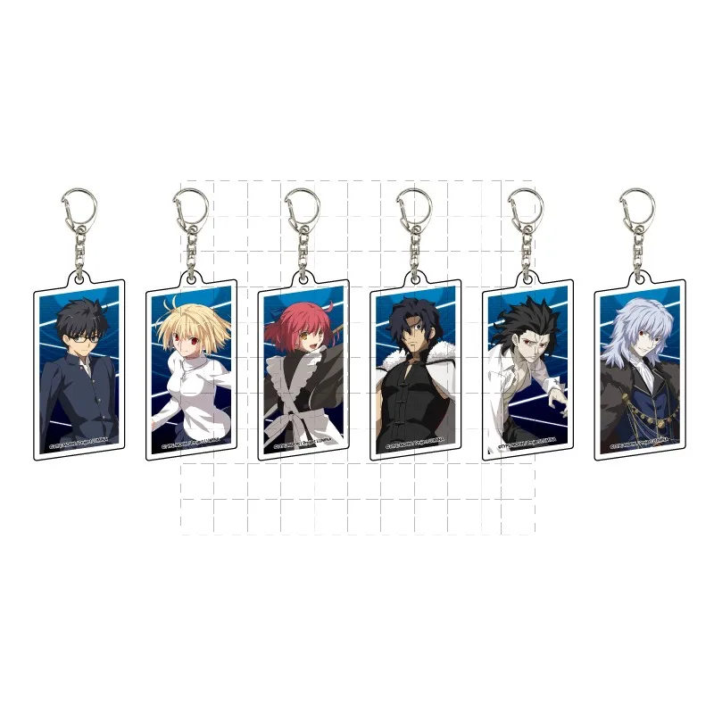 Game Ciel Tohno Akiha Fujyou Kohaku Arcueid Brunestud Keychain Doll Anime Acrylic Keyring Pendant for Gift