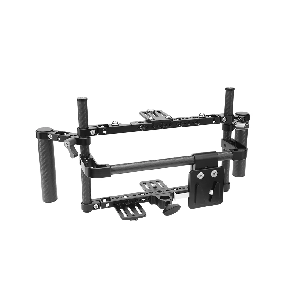 E-IMAGE Q200 Carbon Fiber director video camera monitor cage with adjustable mounting plate Free combination