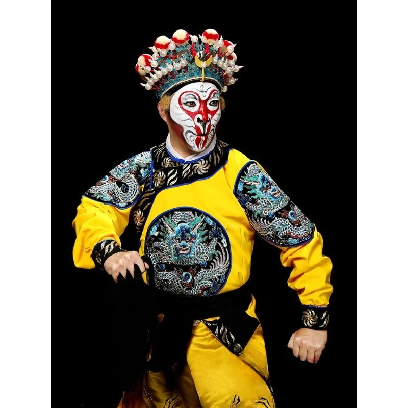 Peking Opera Henan Opera Opera Performance Costume Monkey King Sun Wukong Havoc Heaven Palace Costume System Monkey Clothes