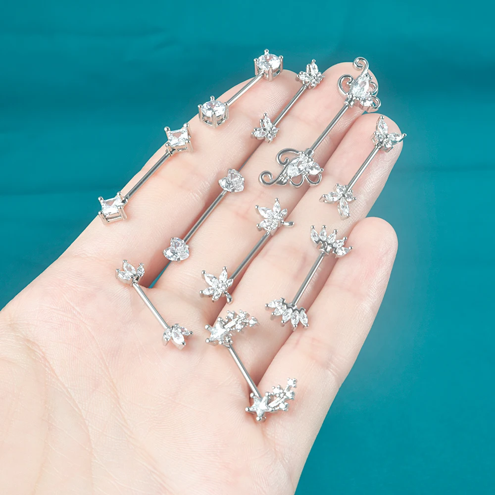 Pair Stainless Steel Heart Nip - Body Jewelry Chest review and price
