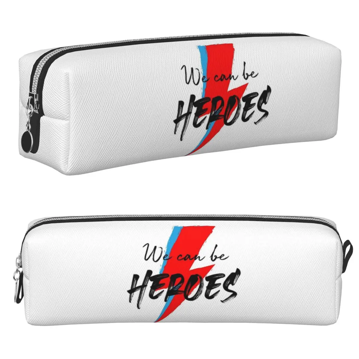 We Can Be Heroes Bowie Federmäppchen, große Kapazität, Stifttaschen, Stiftbox für Jungen und Mädchen, Schule, Büro, Stifttasche, Kosmetiktasche