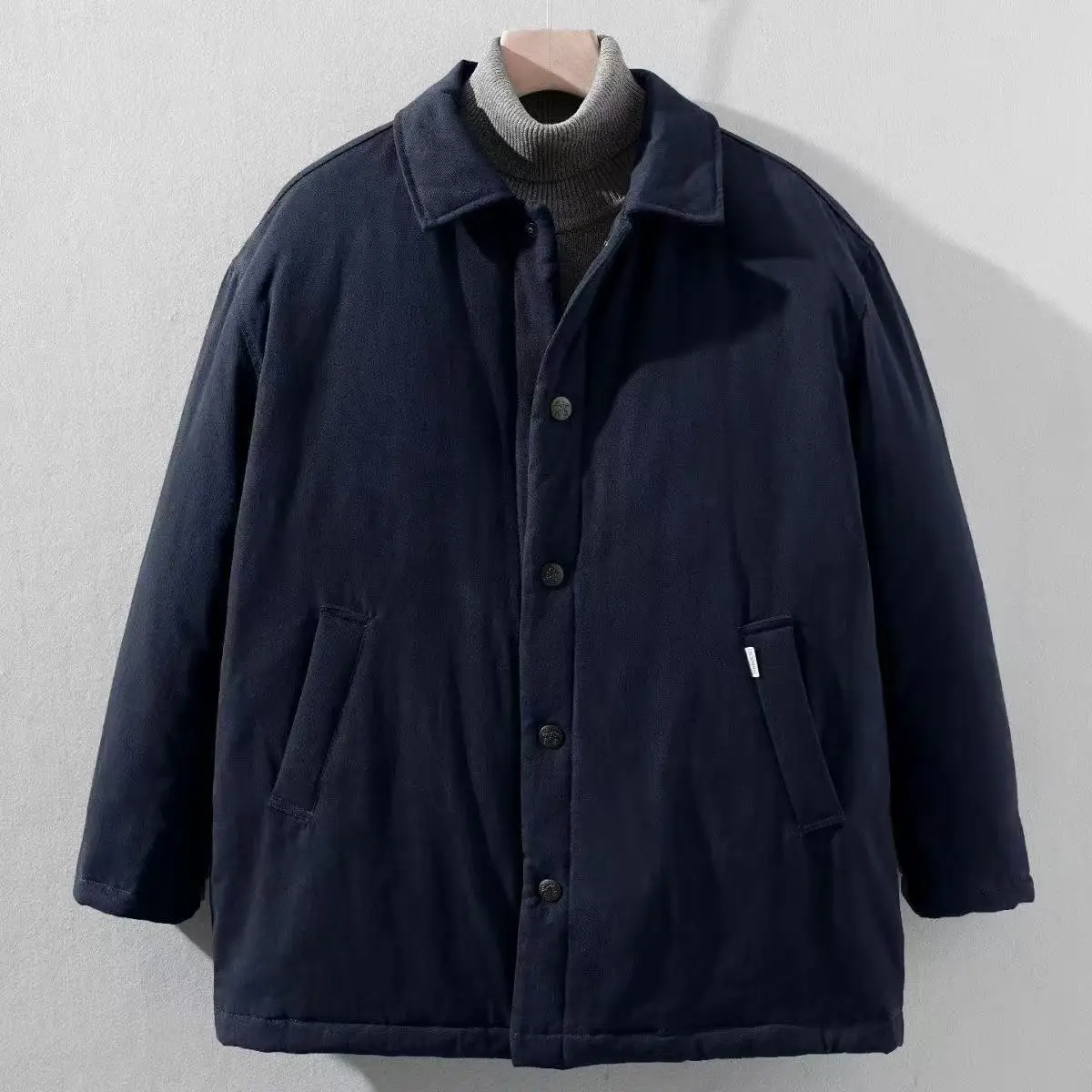 

New Chinese Style Cotton Coat Men's Winter Thicken Long Sleeved Tops Festive Casual Button Outfits Tang Suits Male Plus Size