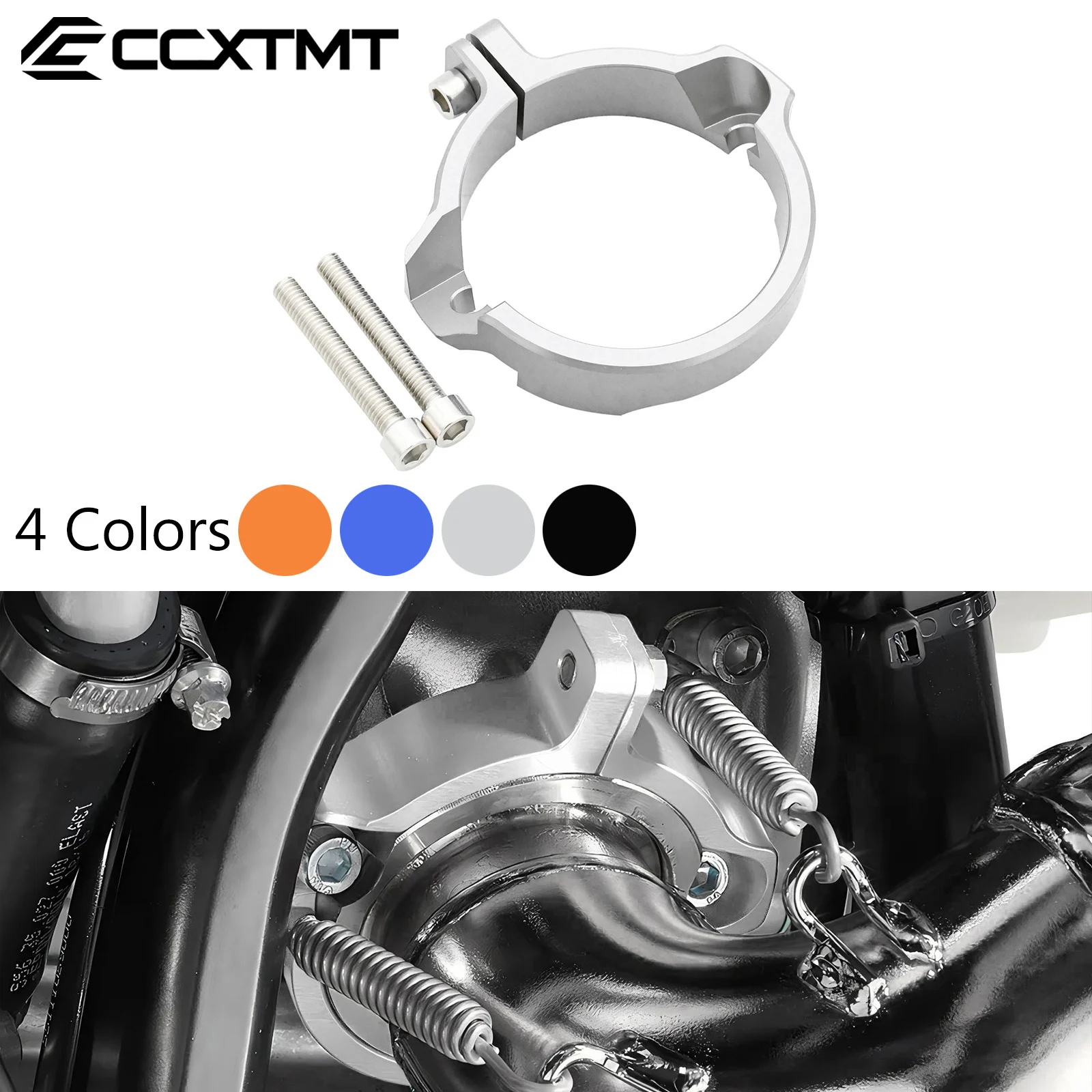 CNC Motorcycle Exhaust Tip Muffler Pipe Clamp With Flanges For GasGas EX EC MC 250 300 For EXC XC XCW SX TPI Six Days 2017-2022