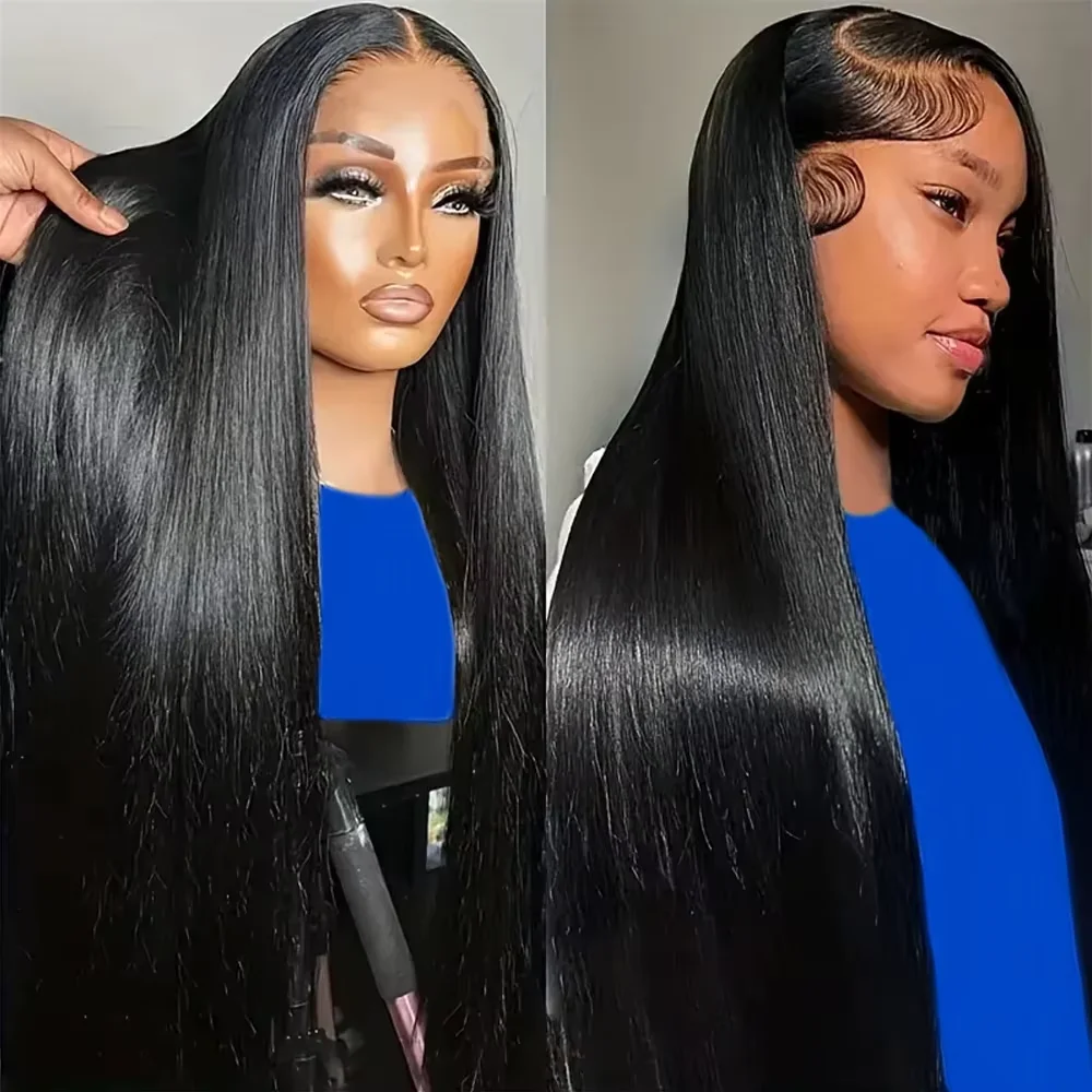36Inch Bone Straight 13x6 13x4 Lace Front Human Hair Wigs Brazilian HD 360 Lace Front Human Hair Wigs For Women
