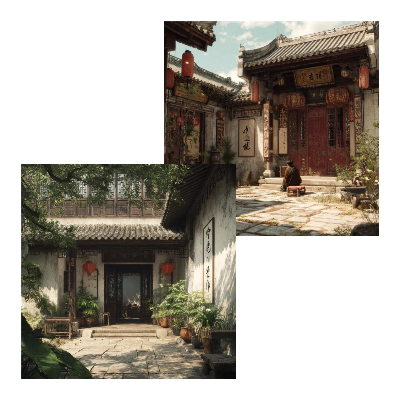 

Ручная роспись в китайском стиле, архитектура, картина по номерам, набор «сделай сам», акриловая работа, холст, художественный подарок для дома