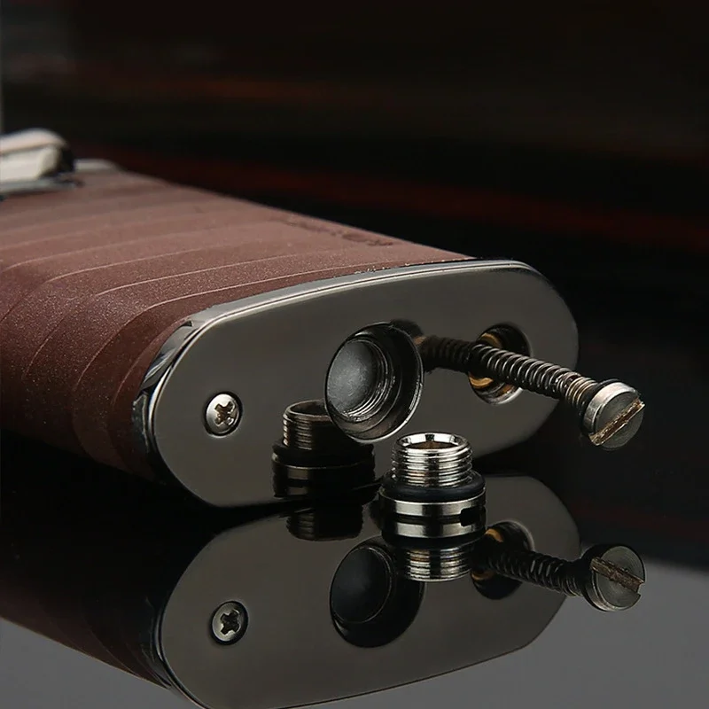 2025 جديد ريترو الروك كيرو سينتي طحن عجلة أخف دائم المعادن ولاعة السجائر الإبداعية العصرية الرجال التدخين مجموعة