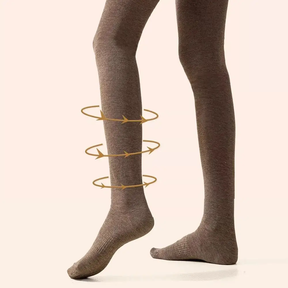 Nuovi calzini da donna coreani inverno caldo tubo lungo spesso tubo alto sopra calzini al ginocchio addensare cotone tinta unita donna polpaccio gamba calza