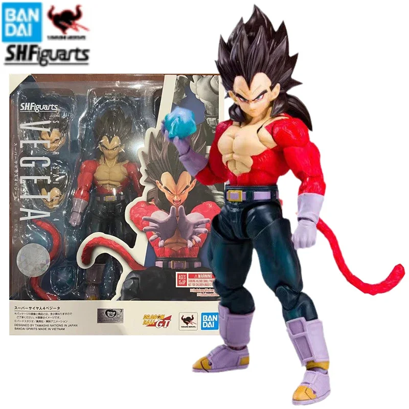 In Stock Bandai S.H.Figure Dragon Ball Figures Super Saiyan 4 Vegeta Model Anime Action Figure Toys For Boys Gifts Collection