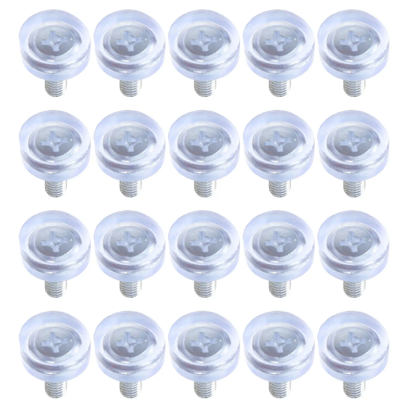 40Pcs Transparent Adjustable Furniture Feet Threaded Scratch Resistant Levelers Floor Protectors for Tables Chairs Cabinets Anti