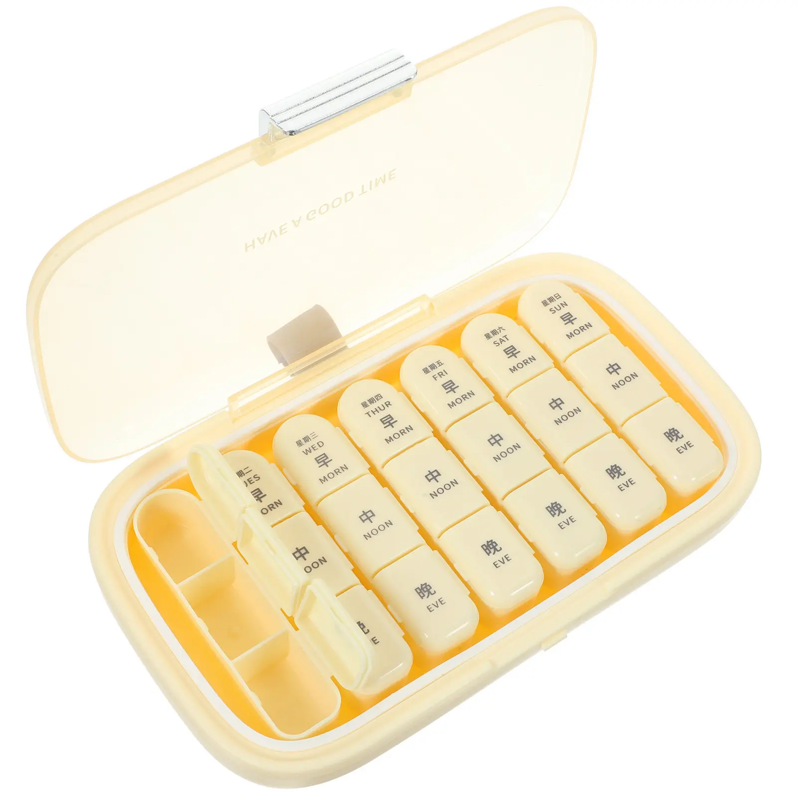 

Portable Durable Medicine Case Magnetic Organizer Daily Use Travel Storage Container Holder for Pills Vitamins Organizer Weekly