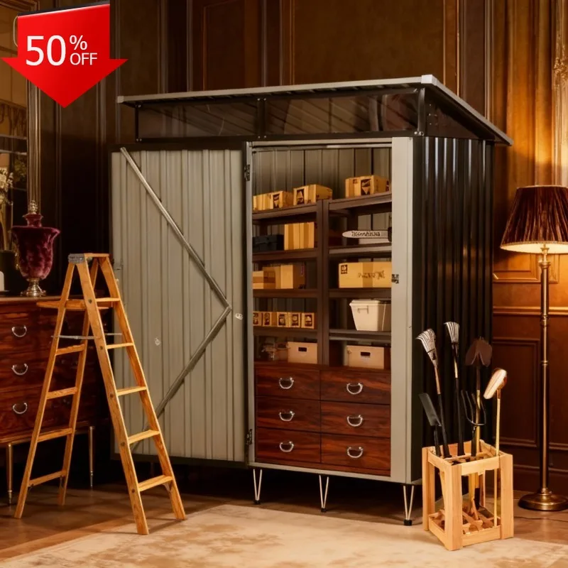 

Сарай Уличная мебель Садовые навесы Шкаф для хранения на открытом воздухе Домики Сарай Инструменты Укрытия Дом Cobertizo Склад Полки Хатина