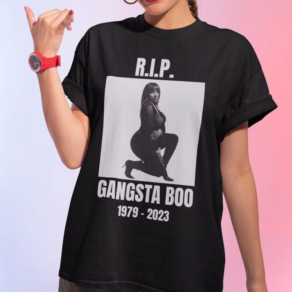 Gangsta Boo Memory Hip Hop T-shirt Black Short Sleeve All sizes S-5Xl XZ421