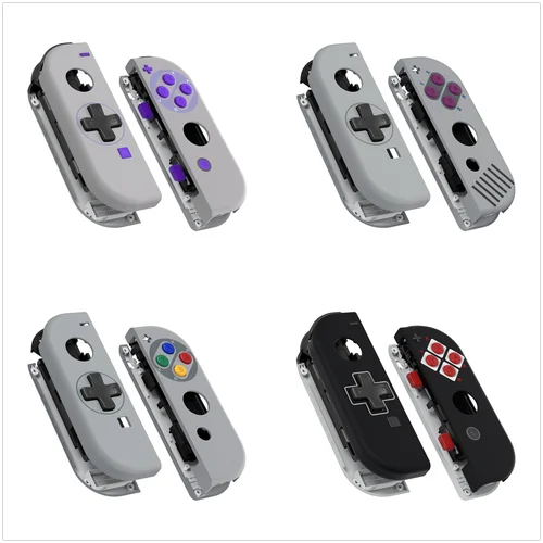 eXtremeRate Carcasa de repuesto JoyCon Shell Botones Controlador Funda para NS Switch JoyCon/OLED JoyCon - Serie Clásica