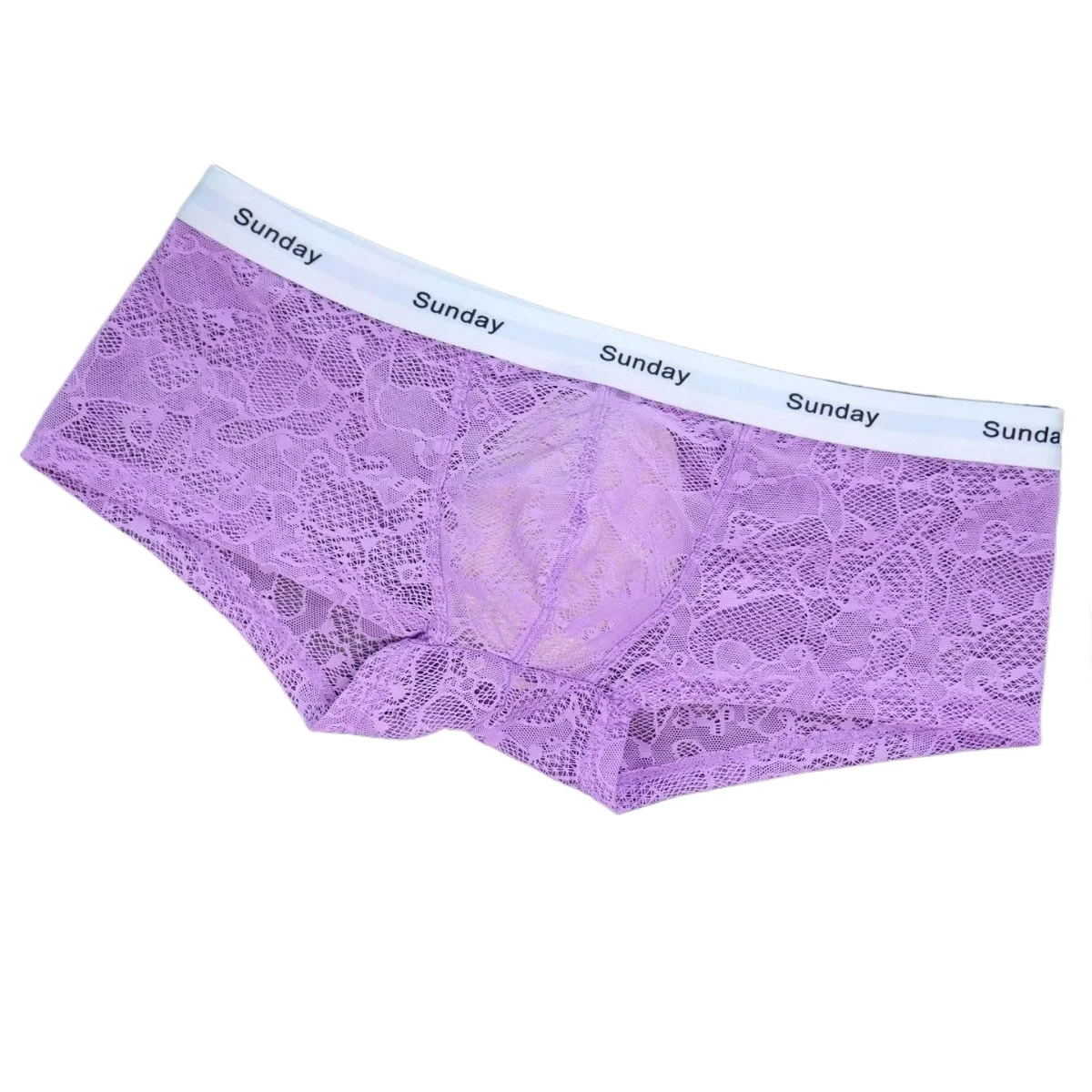 

Летнее мужское нижнее белье Boxy, жаккардовое кружево, полупрозрачные тонкие быстросохнущие шорты-боксеры для геев, эротические U-образные выпуклые шорты с низкой посадкой