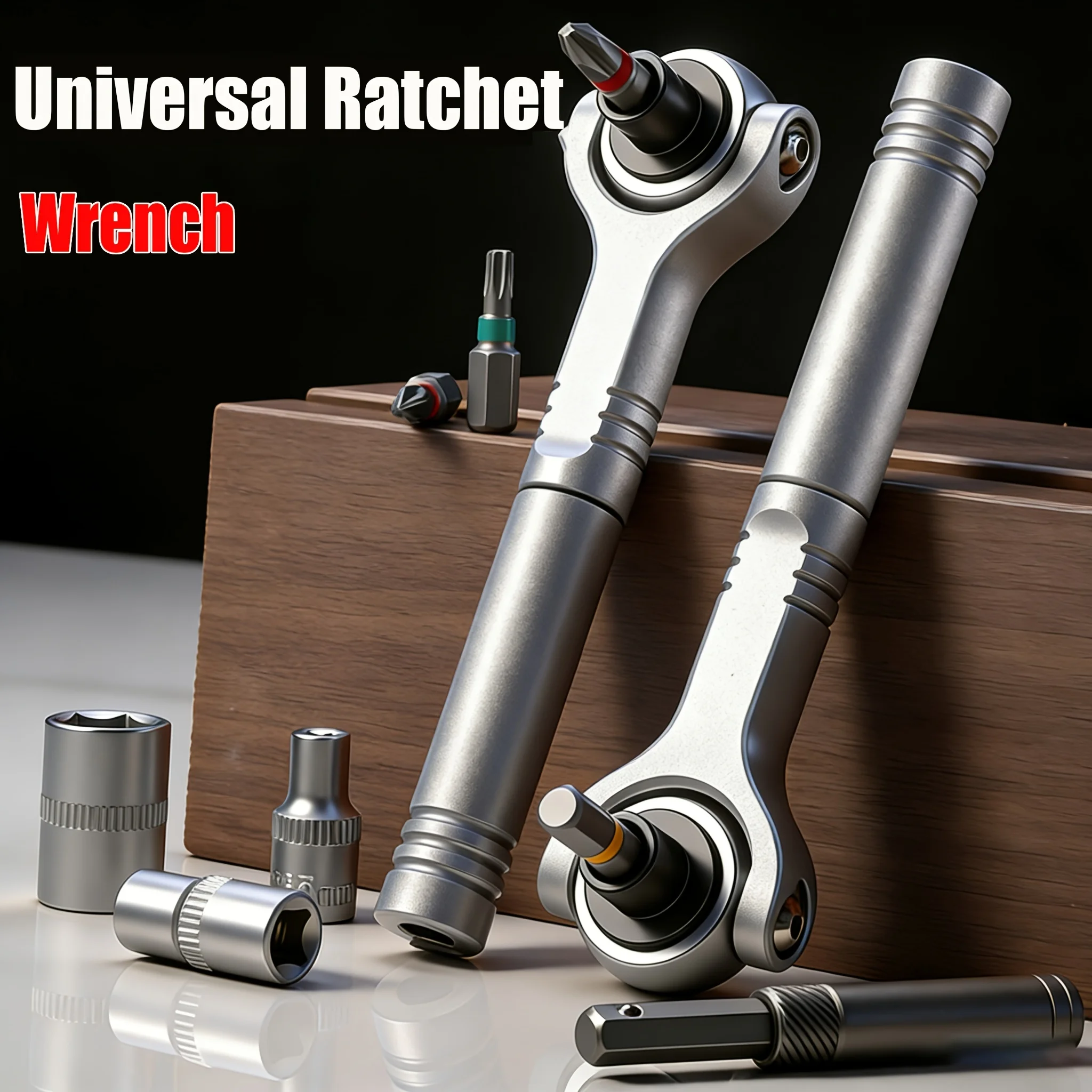 Mini-Wendeschlüssel-Set, Steckschlüssel-Set, tragbares Handwerkzeug für Haushalt, Auto- und Motorradreparaturen – Detail 1