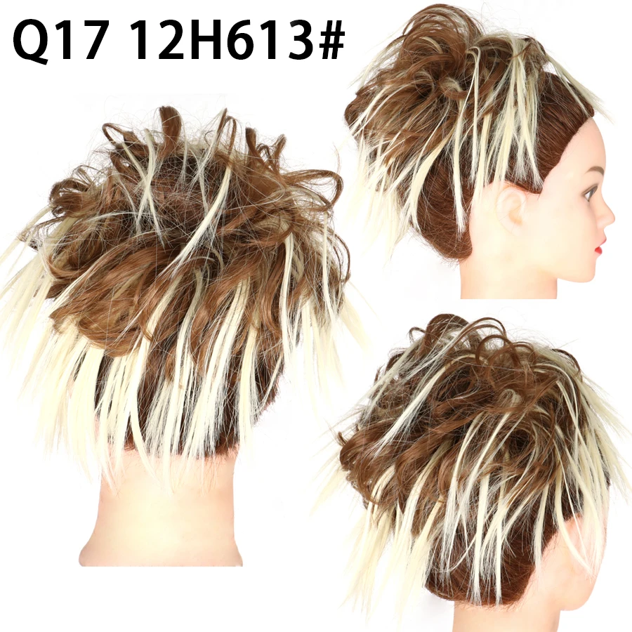 Messy Bun Hairpiece with Elastic Rubber Band