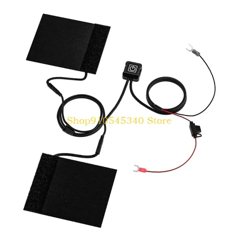 

U2JA 12V Winter Heated Grip Pads Inserts Handlebar Hand Warmers Fits Universal Grip ATV Motorcycle