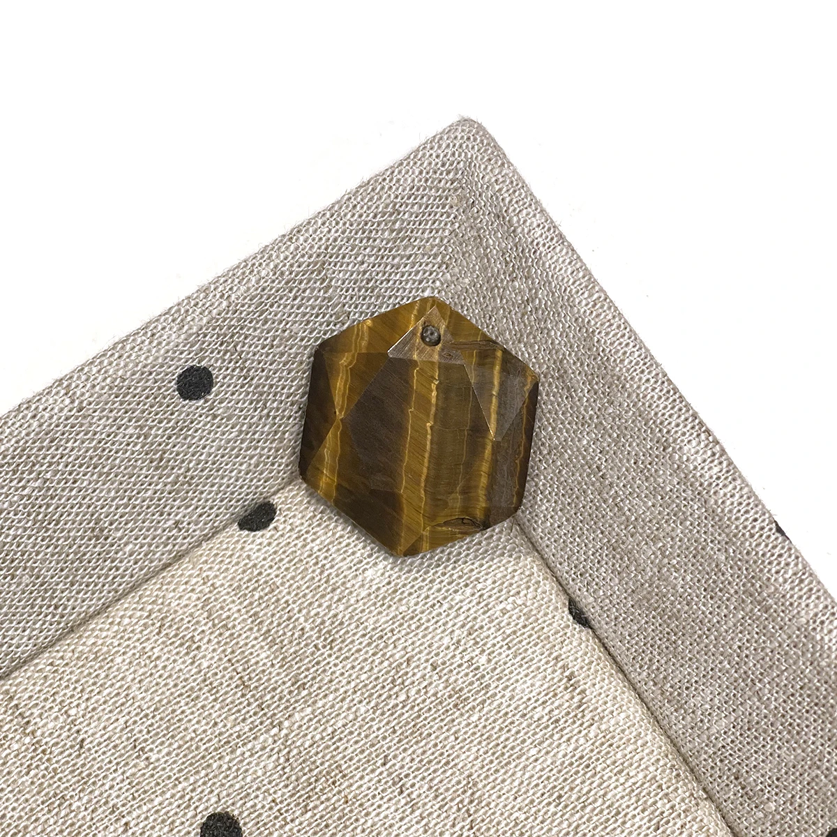 Retro Goldener Anhänger Naturstein Sechseck-Anhänger 20x23mm für Schmuckherstellung DIY Halskette Ohrringe Zubehör – Detail 3