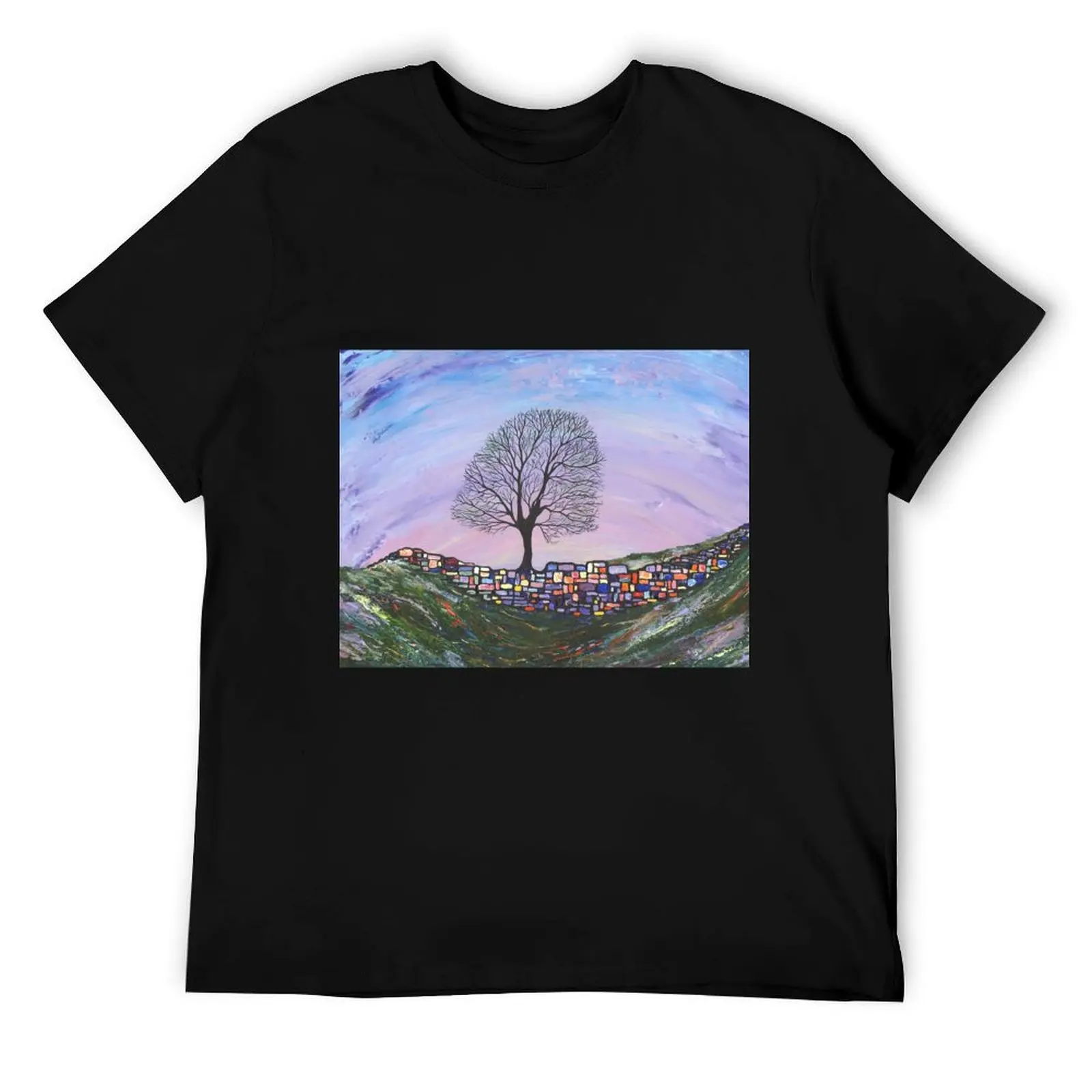 

Sycamore Gap- Hadrians Wall T-Shirt cotton tshirt 100% t shirts designer anime tshirt T-Shirt