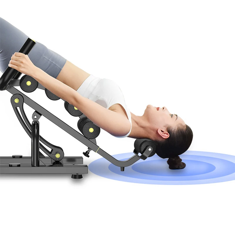 Inverted bench lumbar relief device lumbar traction and relaxation handstand stretcher lumbar disc spine correction