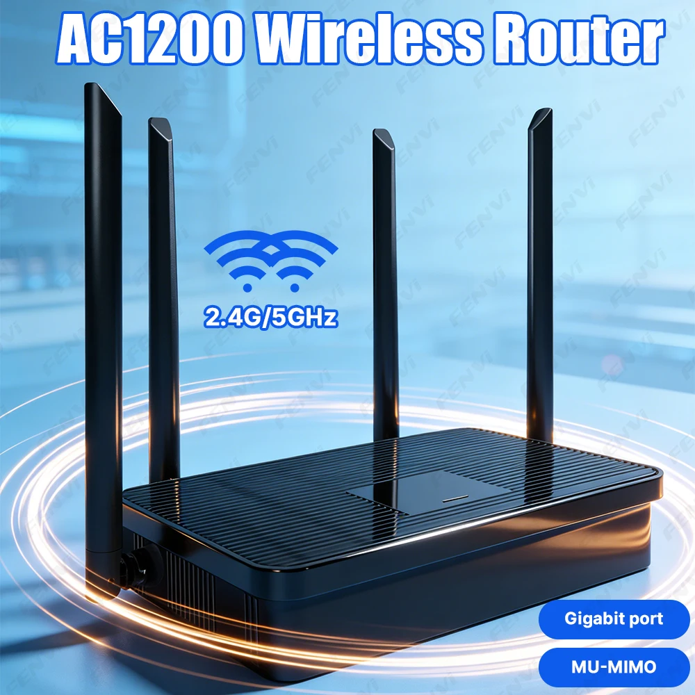

Wi-Fi роутер AC1200 1200 Мбит/с, гигабитный Ethernet-роутер, усилитель сигнала, двухдиапазонный 5 ГГц/2,4 ГГц, беспроводной Wi-Fi ретранслятор