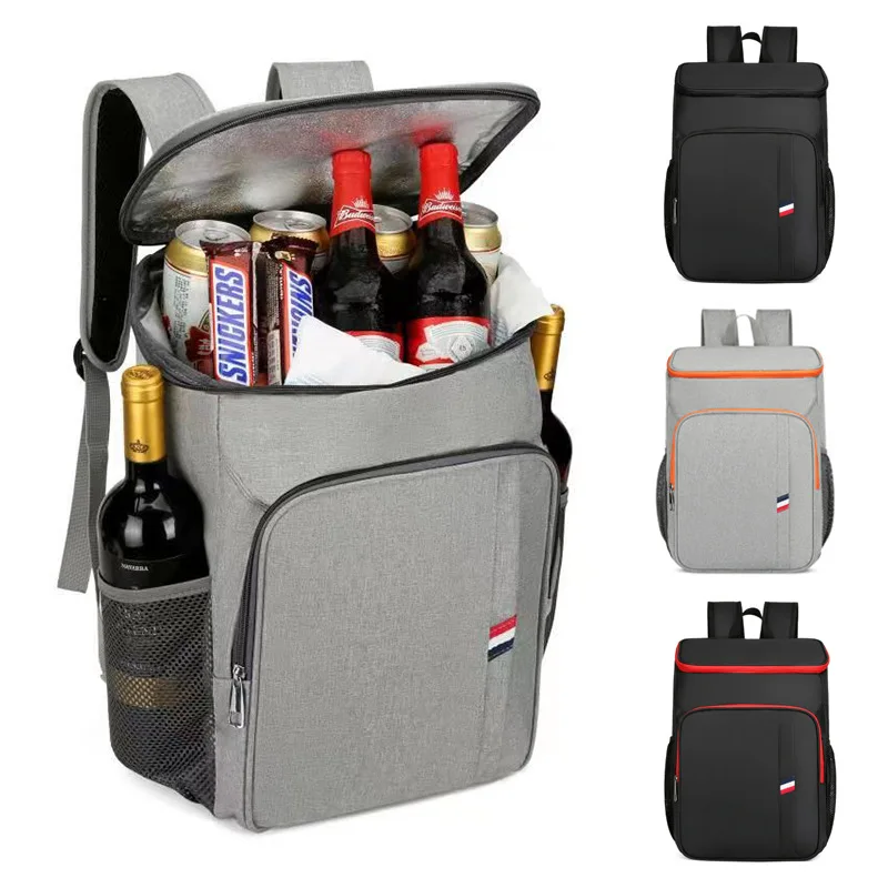 

Large Capacity Thermal Picnic Bag Outdoor Insulated Cooler Backpack Waterproof Double Shoulder Bag ice bag Family Party