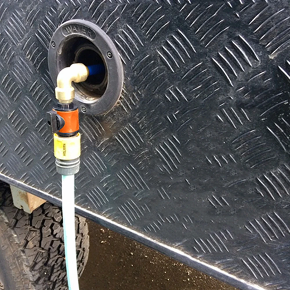 

RV Water Tank Quick Filler With ON/OFF Flow Control Caravan Water Inlet Quick Hose Connector Motorhome Camper Accessories ﻿