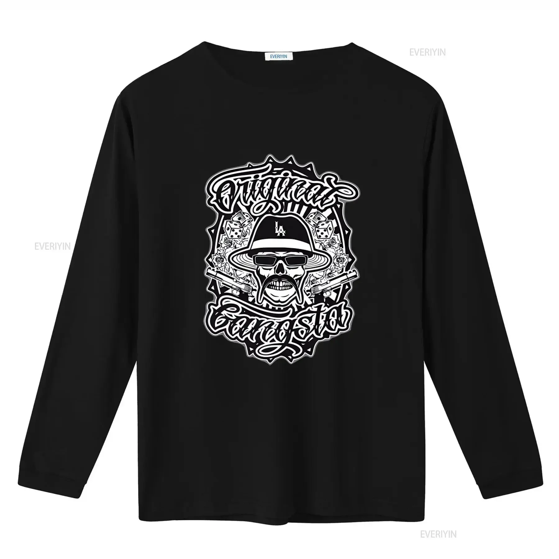Gangster T Shirt Men's Chicano Cholo Mexican Gangsta Gangsters On Both Sides 3Xl Xxl Xl L M S vintage Washed Unisex Stylish view 2