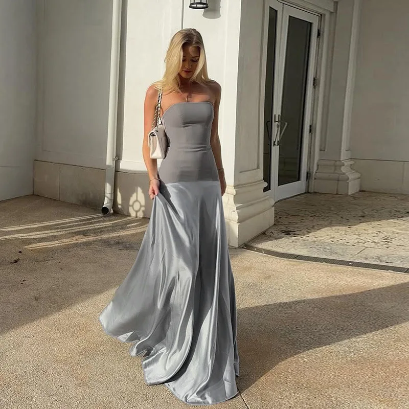 

2026 Women's Sexy Long Dress Design Evening Dress Tube Top