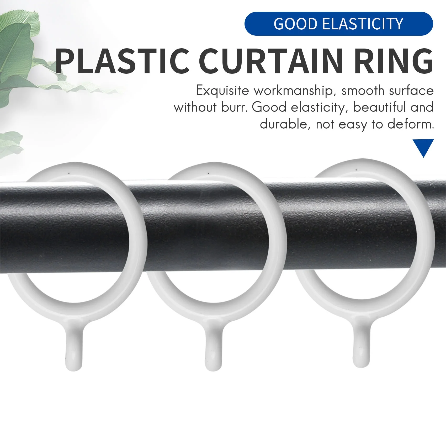 B59A20X White 25Mm Inner Plastic Curtain Rings